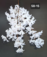 Ramură artificială decorativă - 111cm flori albe